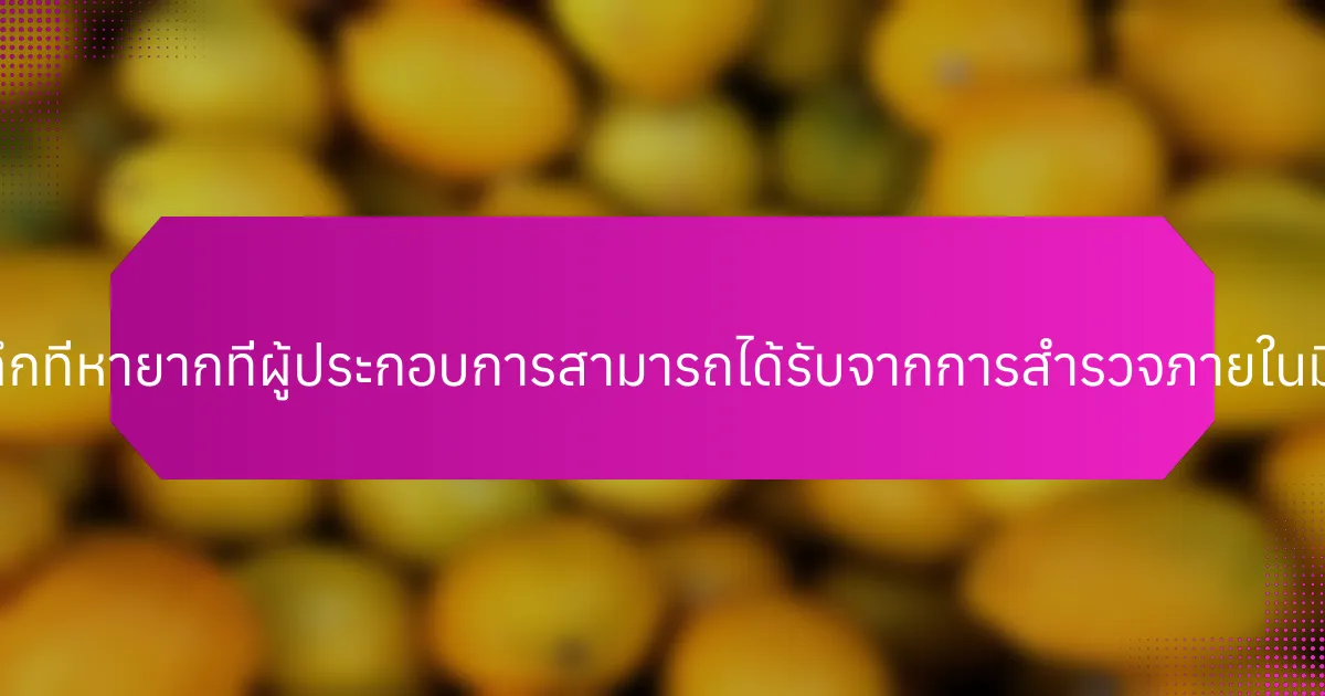ข้อมูลเชิงลึกที่หายากที่ผู้ประกอบการสามารถได้รับจากการสำรวจภายในมีอะไรบ้าง?
